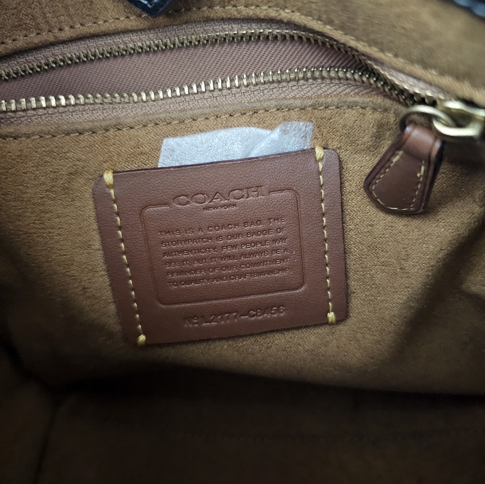 💯 AUTHENTIC COACH PINK AND BROWN MONOGRAMMED TOTE BAG - Picture 7 of 8
